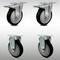 Service Caster 5 Inch SS Black Polyurethane Top Plate Caster Lock Brake 2 Rigid SCC, 2PK SCC-SSTTL20S514-PPUB-BLK-2-R-2 - alternate 1